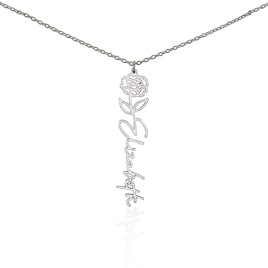 Flower Name Necklace - No MC